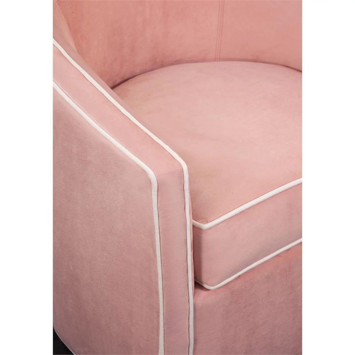Pink Finish Blush Velvet Swivel Accent Chair G57803