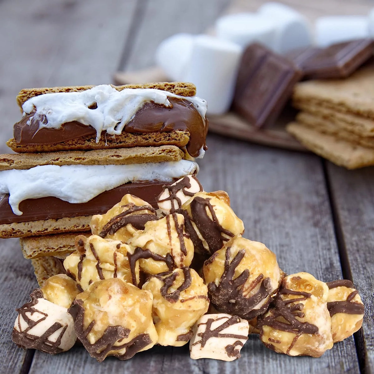 Chocolate S'mores Popcorn 1 Lb Bag J98928