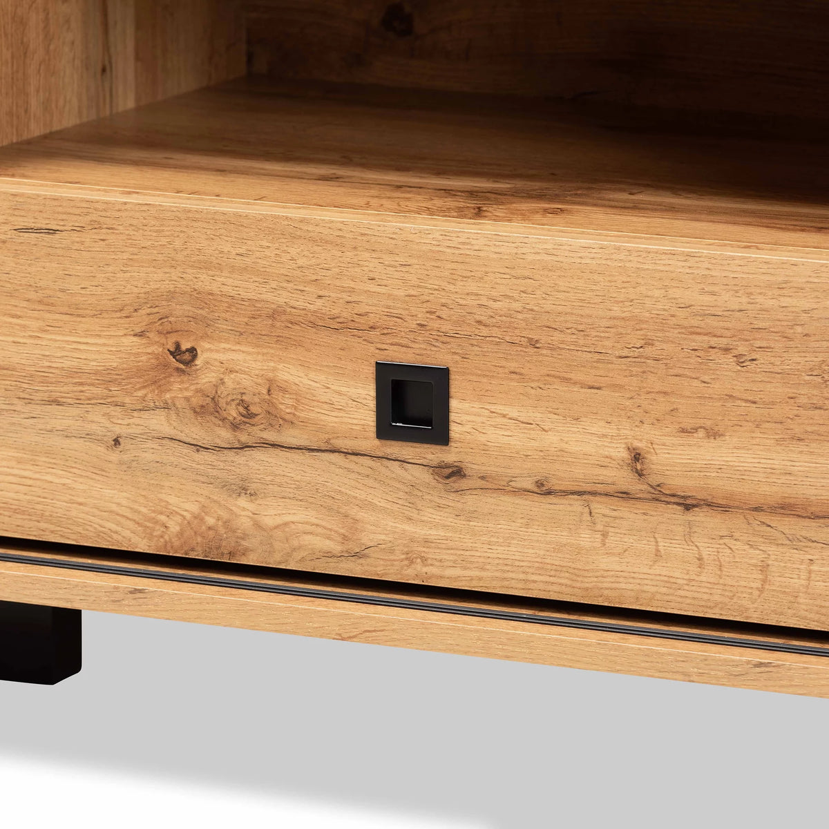 Oak Brown Wood 2-Door TV Stand V479507