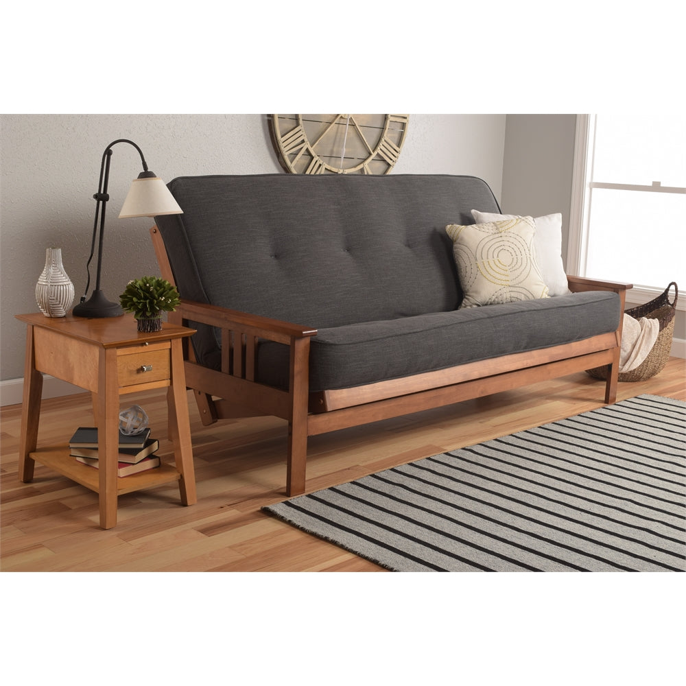 Full Futon with Linen Fabric Mattress V40775