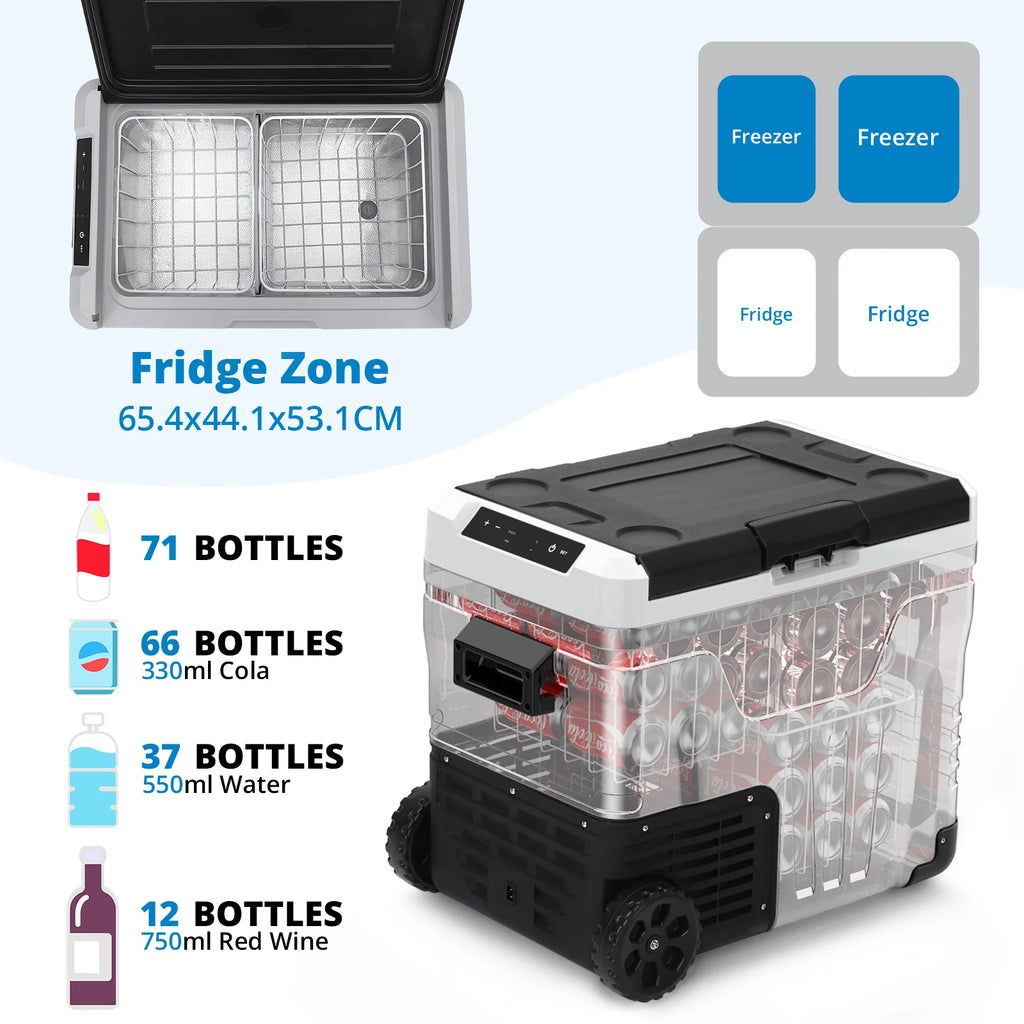 12 Volt 53 Quarts Portable Car Refrigerator Freezer H56472