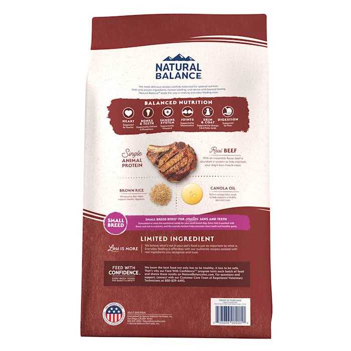 Beef & Brown Rice Small Breed Dry Dog Food B4916