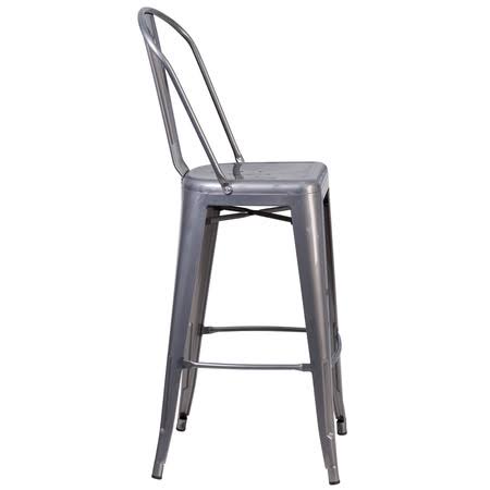 4 Pk 30'' High Indoor Barstool with Back A697554