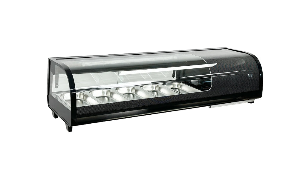 Black Curved Sushi Refrigerated Display Case P375