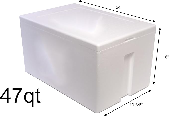 Styrofoam Cooler, Ice Chest 47qt U404961