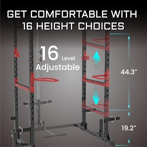 Power Cage Squat Rack with LAT Pulldown 800 lb Capacity I84345