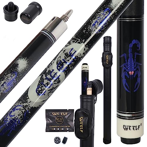 Pool Cue Stick with Hard Case Low Deflection Shaft 19.5-21 oz J62412