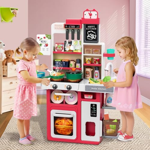 Kids Play Kitchen Set with Sound & Light A9812