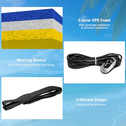 12 Ft 3-Layer XPE Foam Floating Water Mat T35540