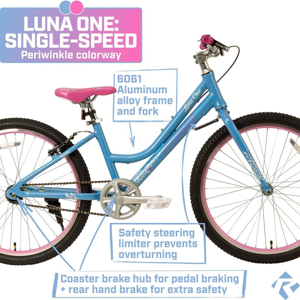 24" Girls Cruiser Bicycle, Lightweight Aluminum Frame J988