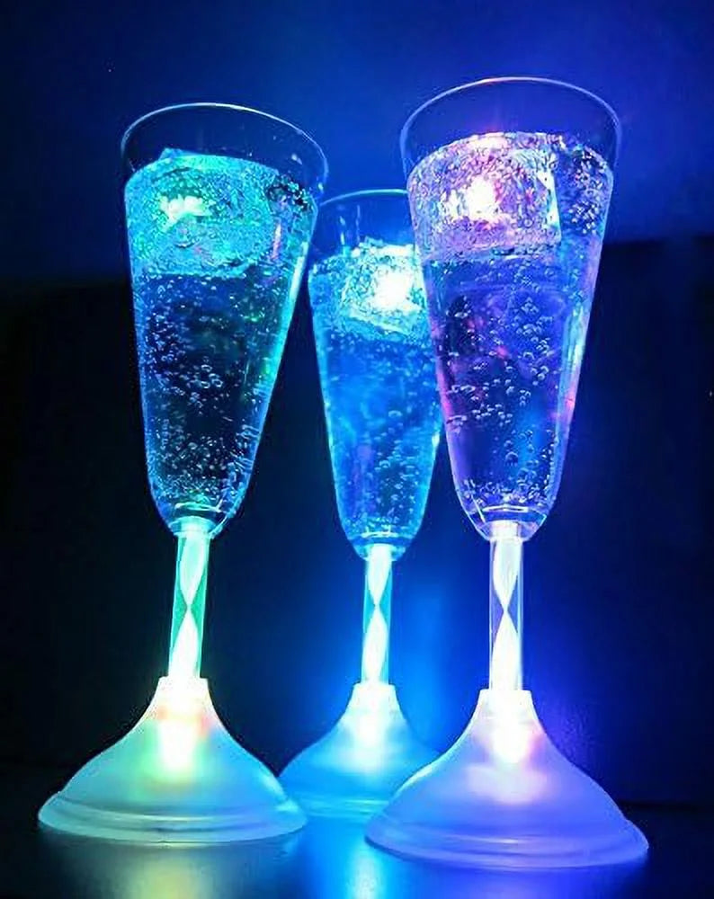 6 Oz LED Light Up Champagne Flutes Set Of 6 P310