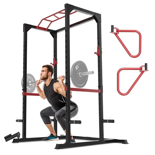 Power Cage Squat Rack with LAT Pulldown 800 lb Capacity I84345