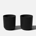 20" Plastic-Stone Planter 2-Pack Black X14431