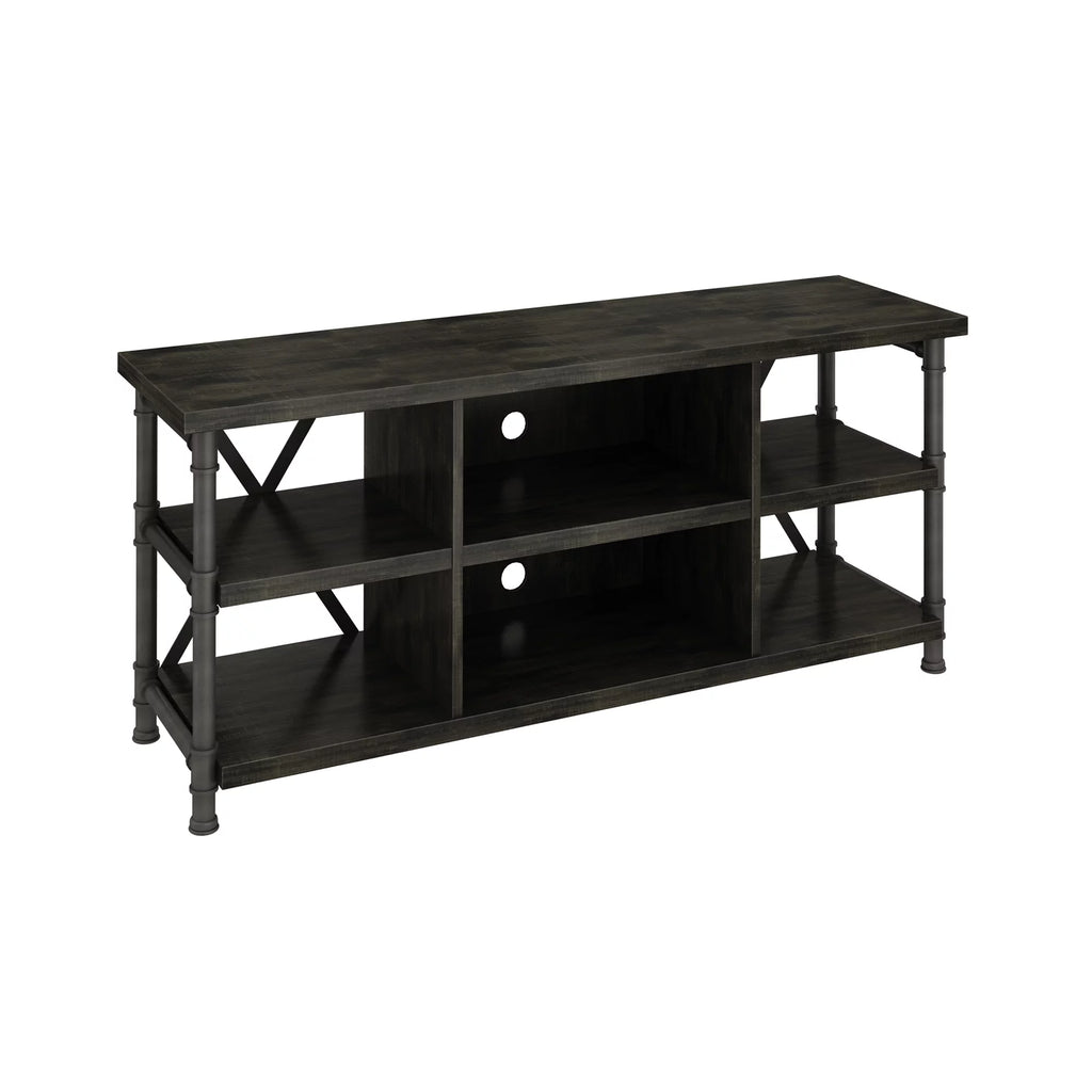 Industrial TV Stand with Metal Pipe Frame D680