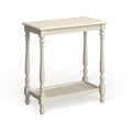 White 25-inch Solid Wood 1-Shelf Side Table X91350