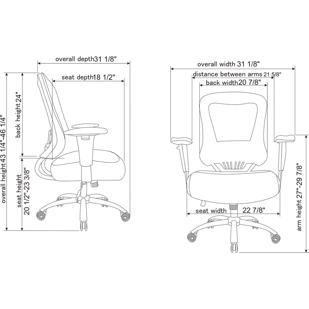Big and Tall Mesh Back Executive Chair D8392