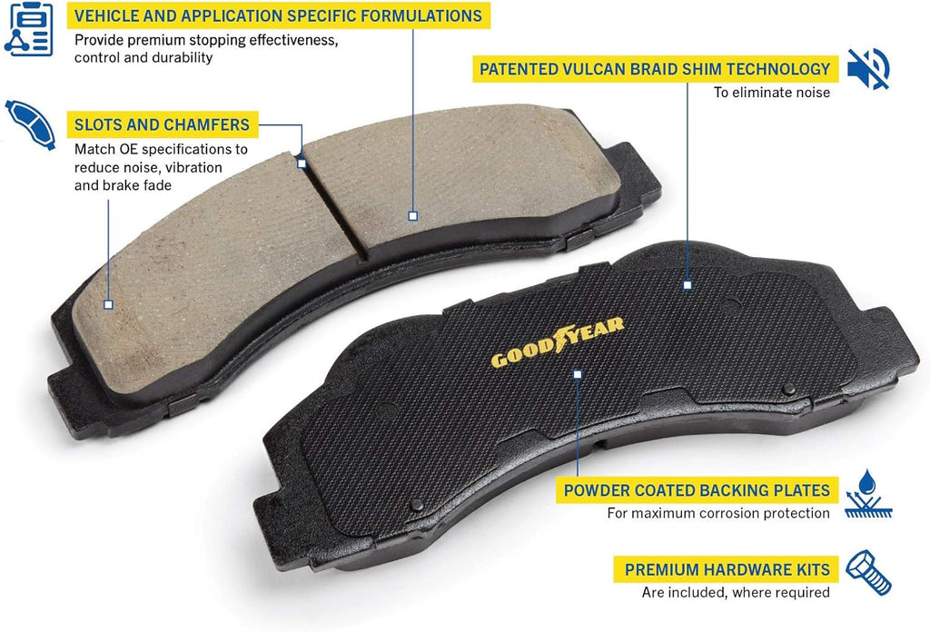 Front Disc Brake Pads Set for Ford F53 Models 1999 to 2007 N190535