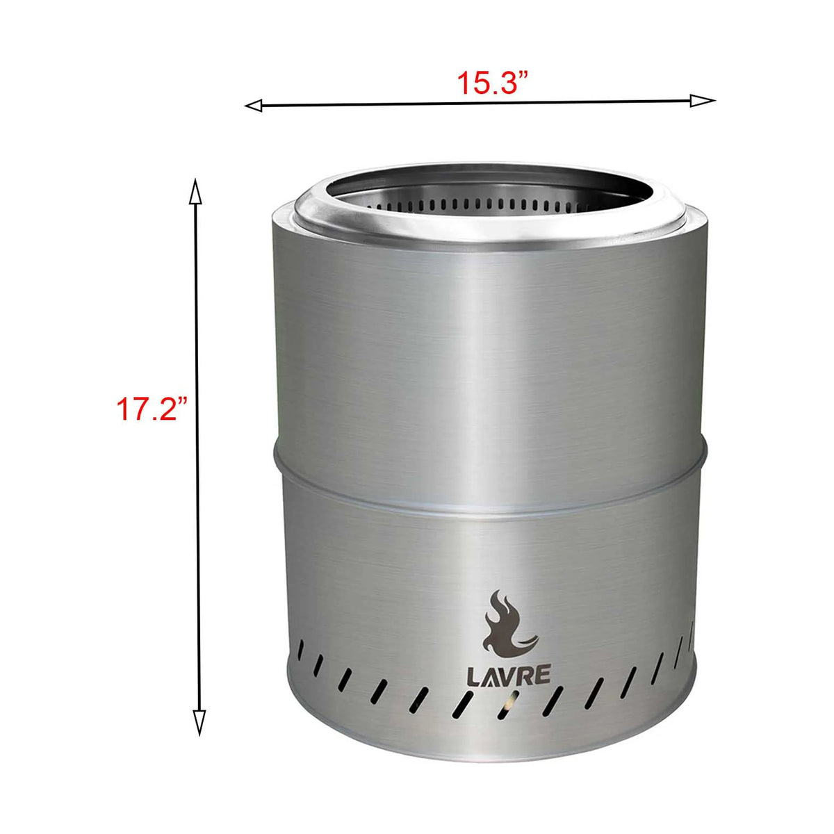 Stainless Steel Smokeless Wood Burning Fire Pit with Grill O723757