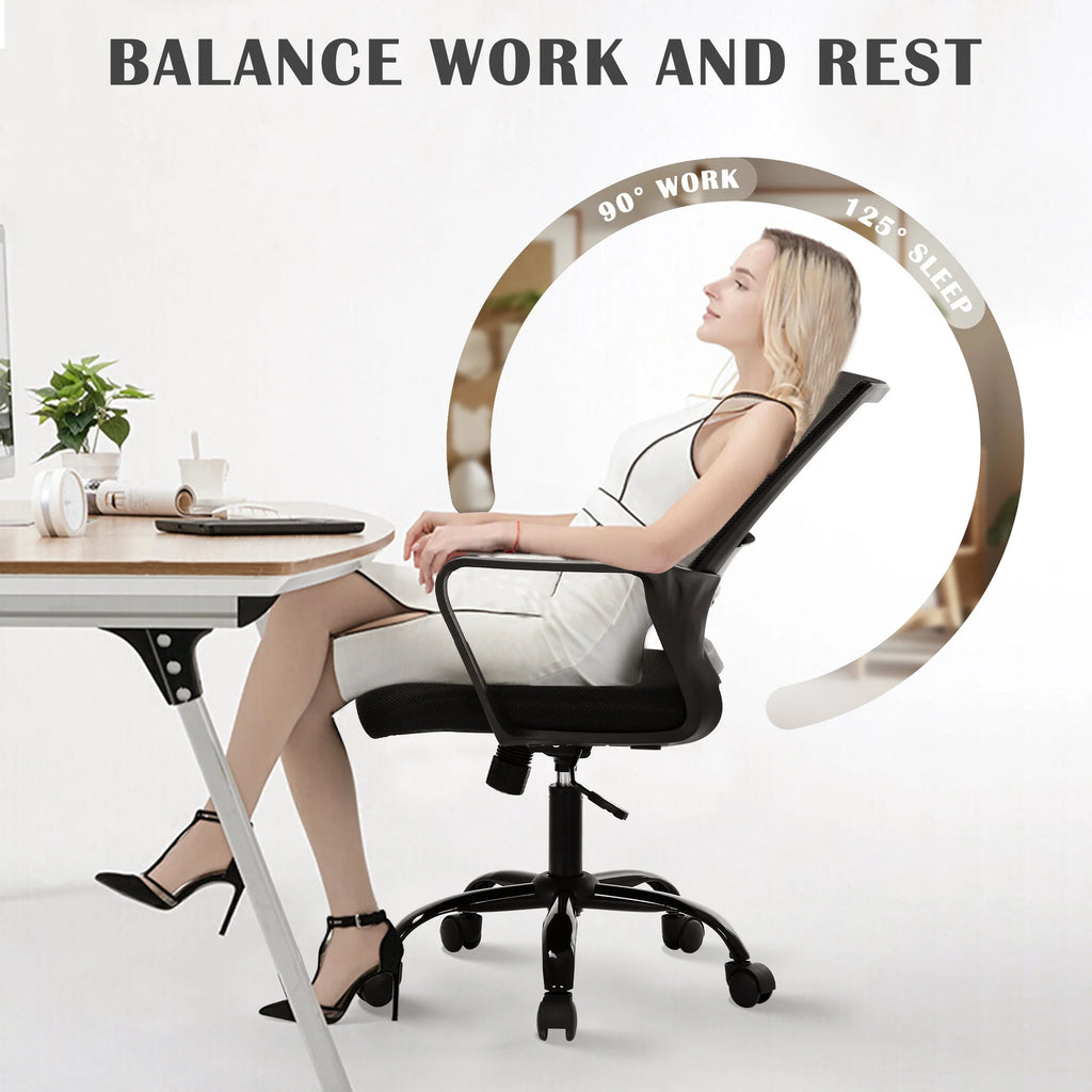 Mesh Office Chair with Lumbar Support Armrest R289