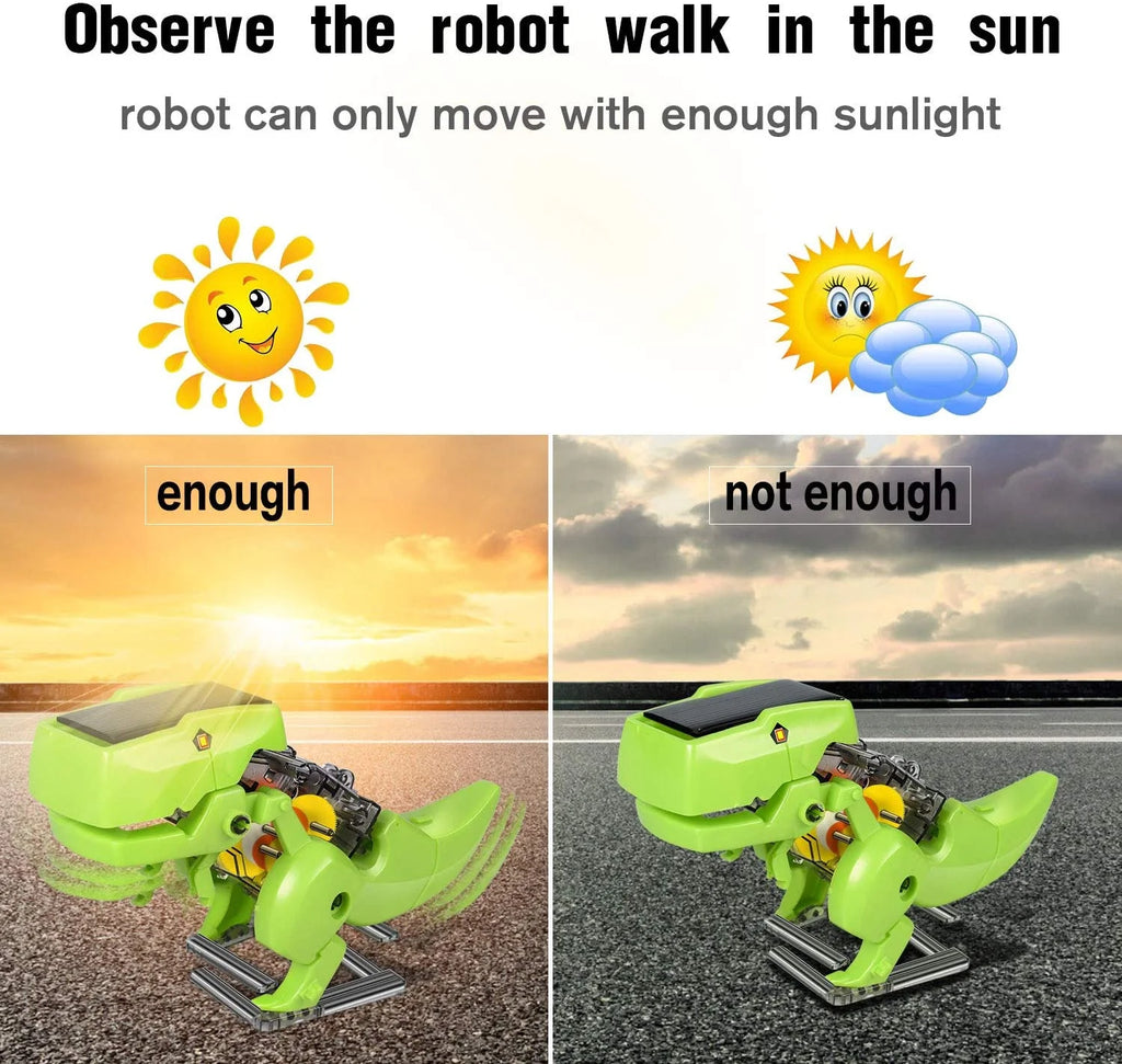 STEM Robot Building Toy Science Kit 3 in 1 Solar Dinosaur Desk Robot Y5090
