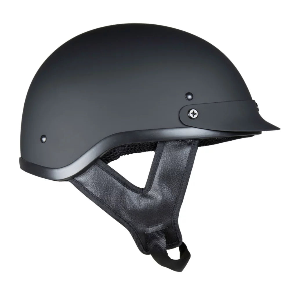 Matte Black Motorcycle Half Helmet V82296