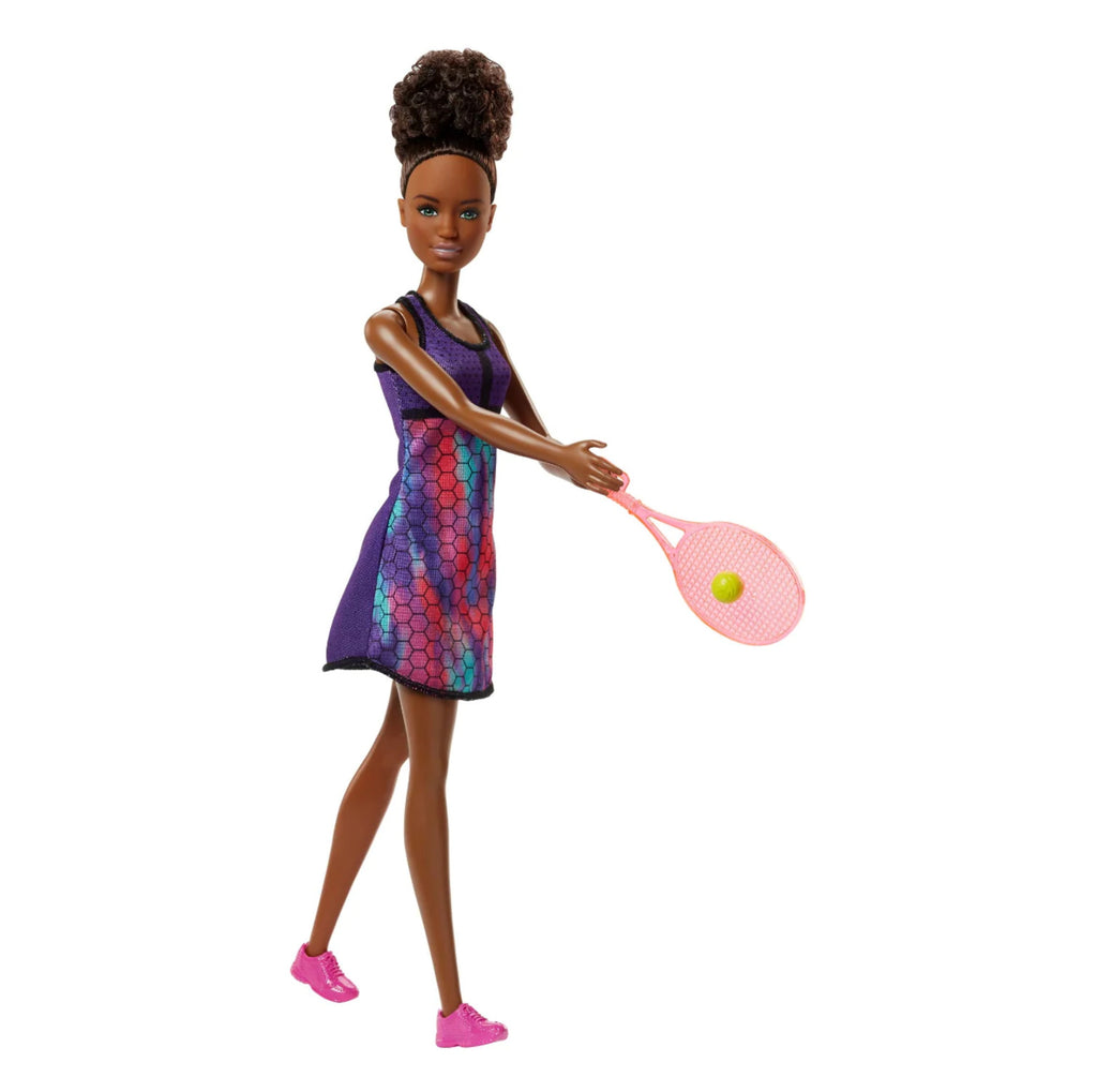 Barbie Tennis Player Doll with Brunette Hair, Tennis Racket & Ball T347