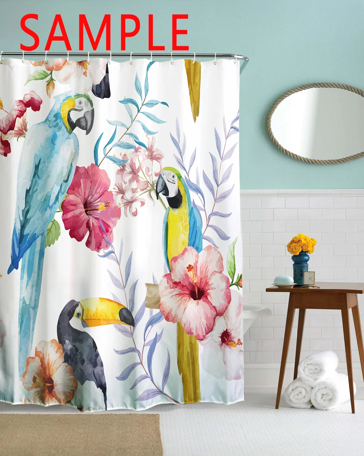 Polyester Fabric Shower Curtain 66x72 inches Y482