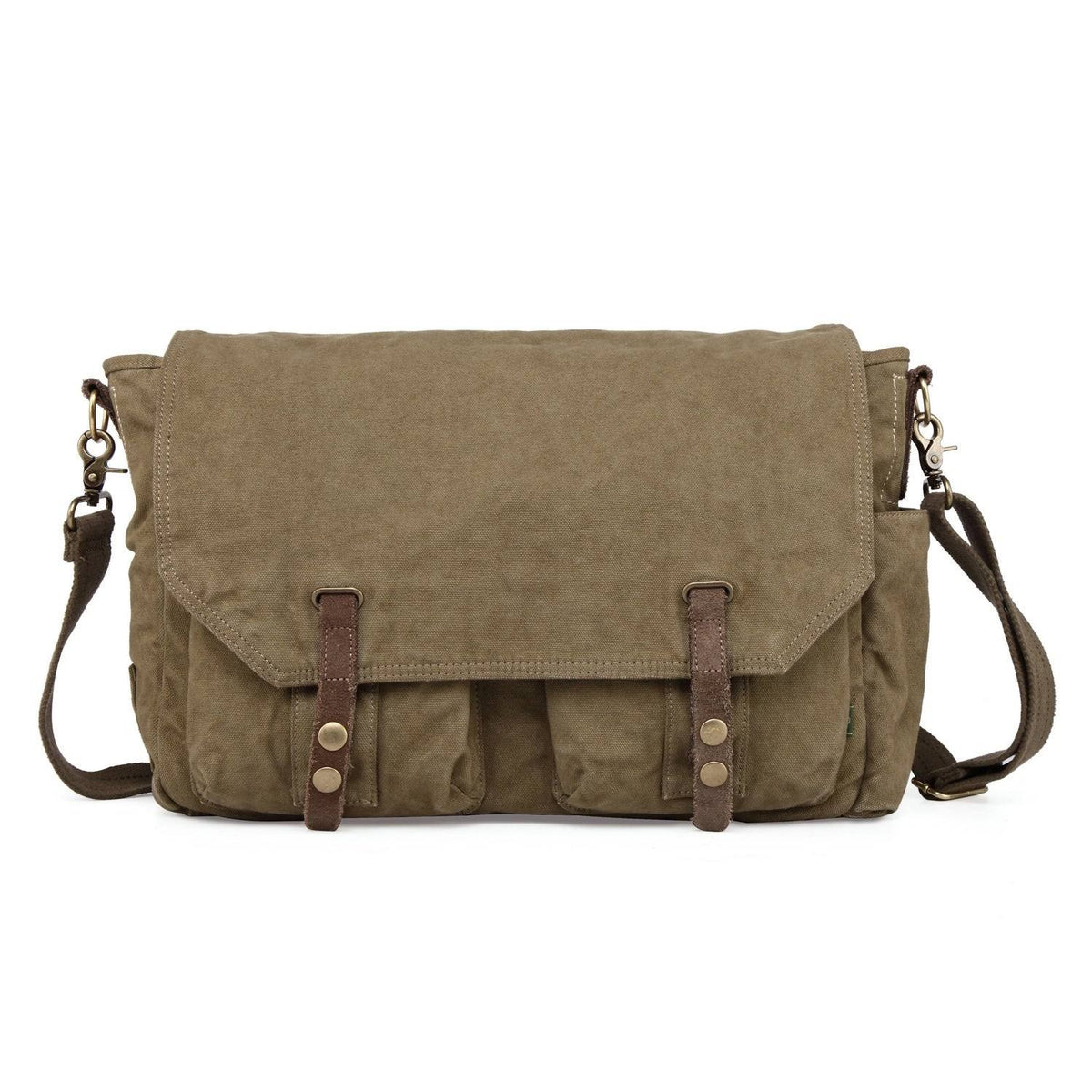 Green Canvas Messenger Bag L29950
