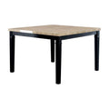 Black Wood Counter Height Table with Faux Marble Top W63702