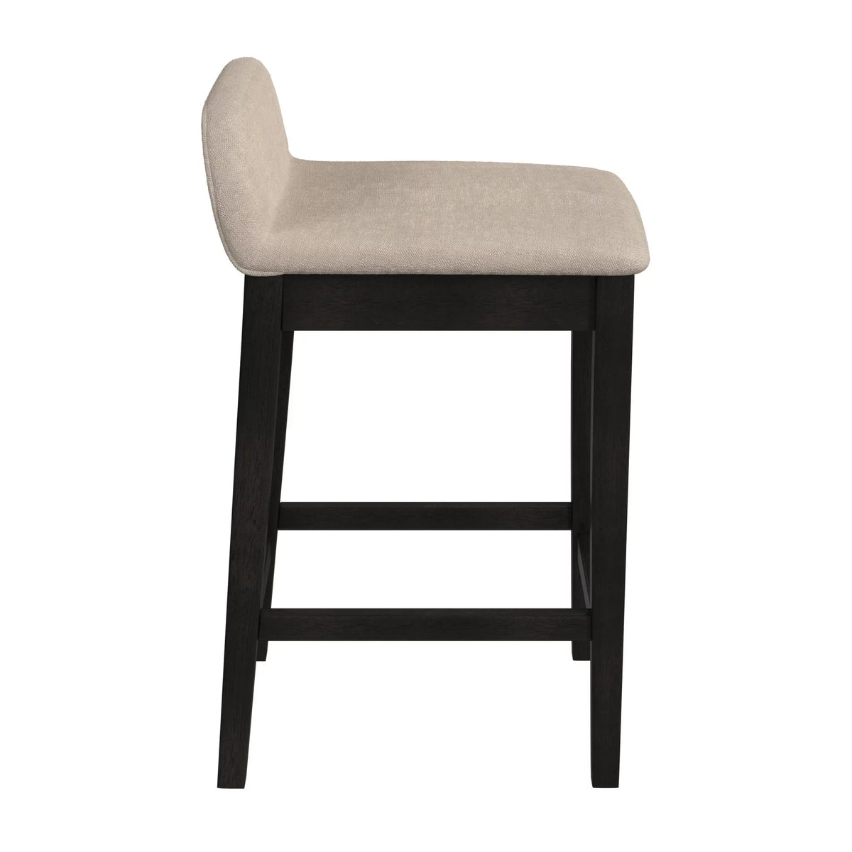 Black Light Beige Wood Counter Stool H889