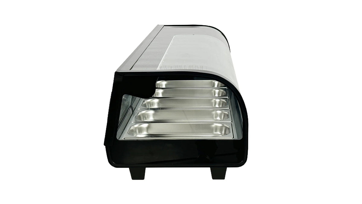 Black Curved Sushi Refrigerated Display Case P375