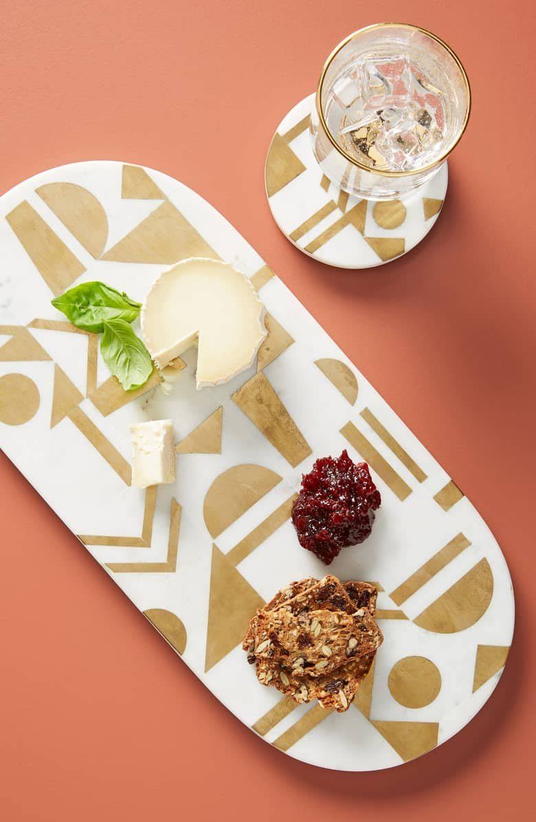 White Gold Marble Cheese Board N21441