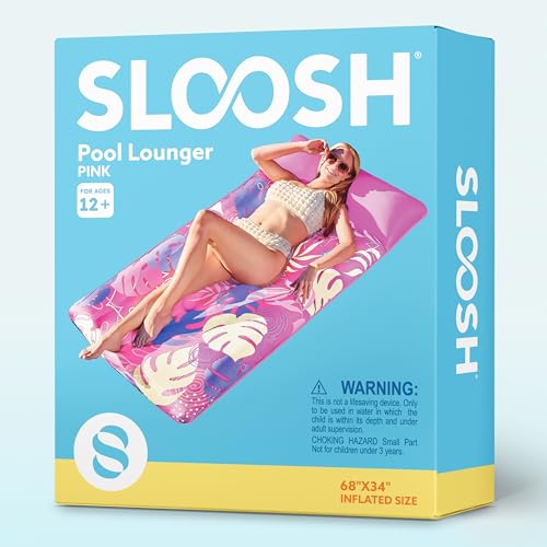 XL Fabric Covered Inflatable Pool Float with Headrest L6449