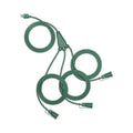 25 FT Outdoor Extension Cord with 3 Outlets, 16 AWG 3 Prong Grounded Green Power Cord K874310