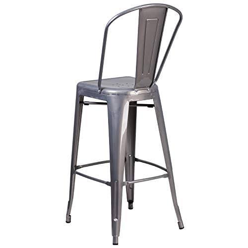 4 Pk 30'' High Indoor Barstool with Back A697554