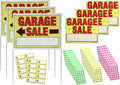 Garage Sale Sign Kit with Price Stickers and Pricing Cards A3615
