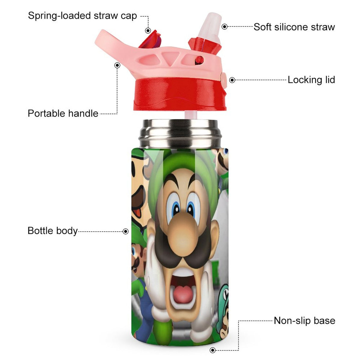 Insulated Stainless Steel Water Bottle with Straw L3581