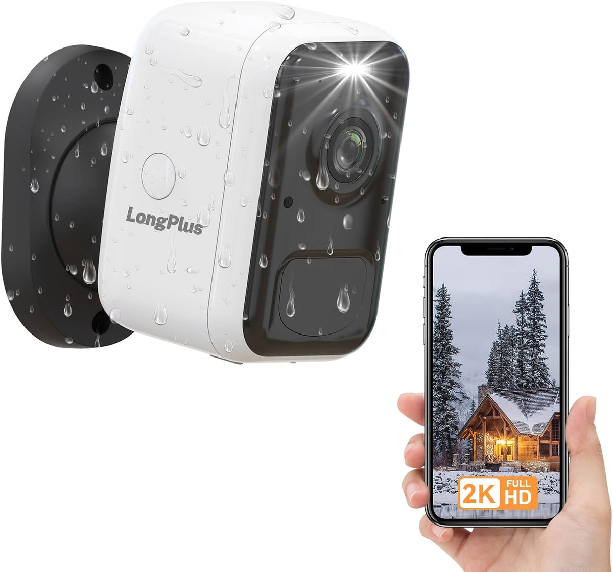 2K Rechargeable Battery Powered WiFi Security Camera M236