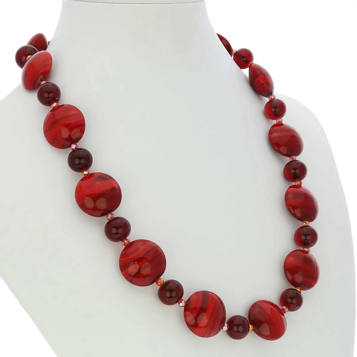 Ruby Red Murano Glass Necklace X5107