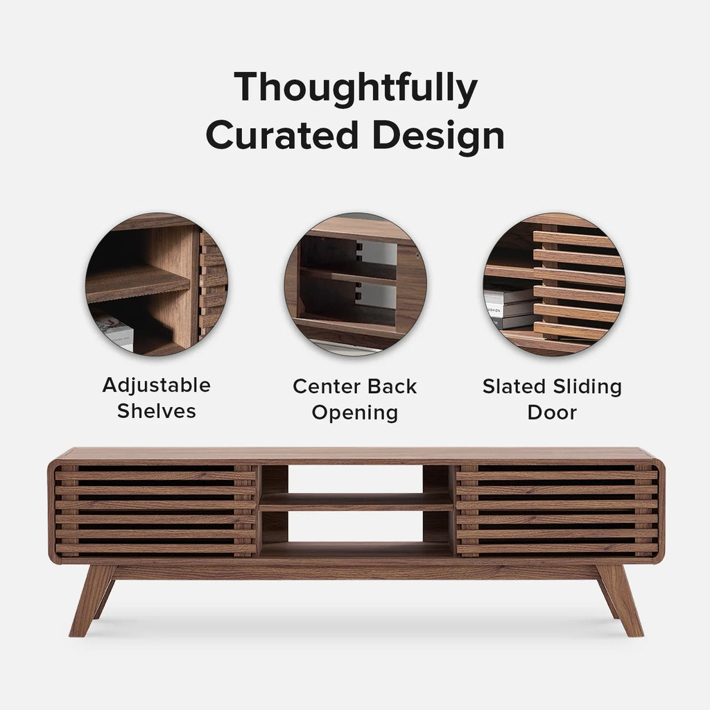 59 Mid-Century Modern TV Stand Console H8752