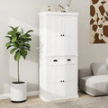 White 50" Pantry Cabinet with Doors and Shelves L798780