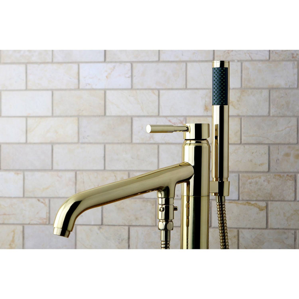 Polished Chrome Freestanding Tub Faucet with Hand Shower S9691