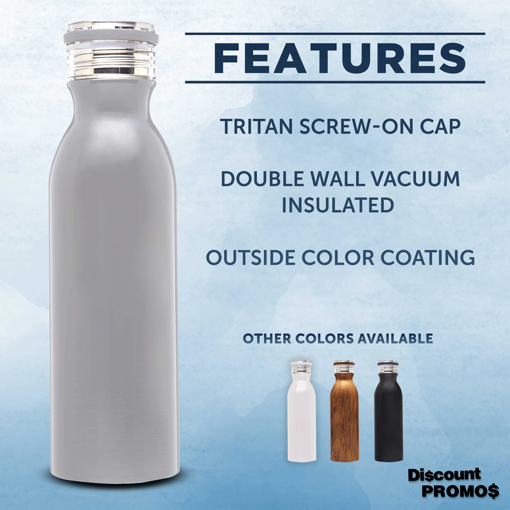 20 oz Set of 6 Stainless Steel Water Bottles U341445