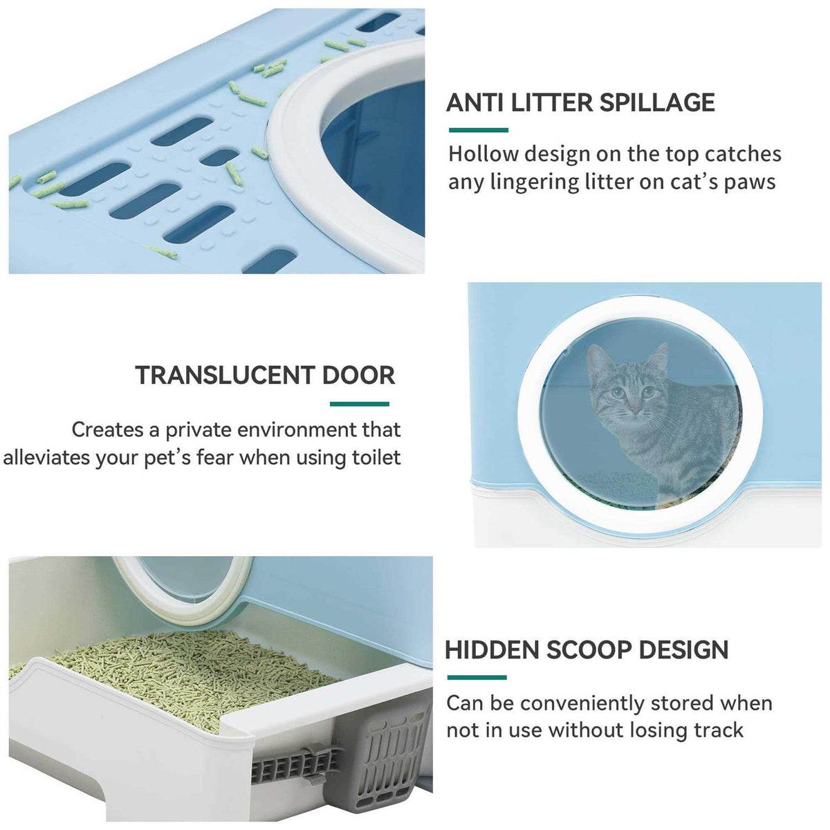 Enclosed Cat Litter Box with Lid G198820