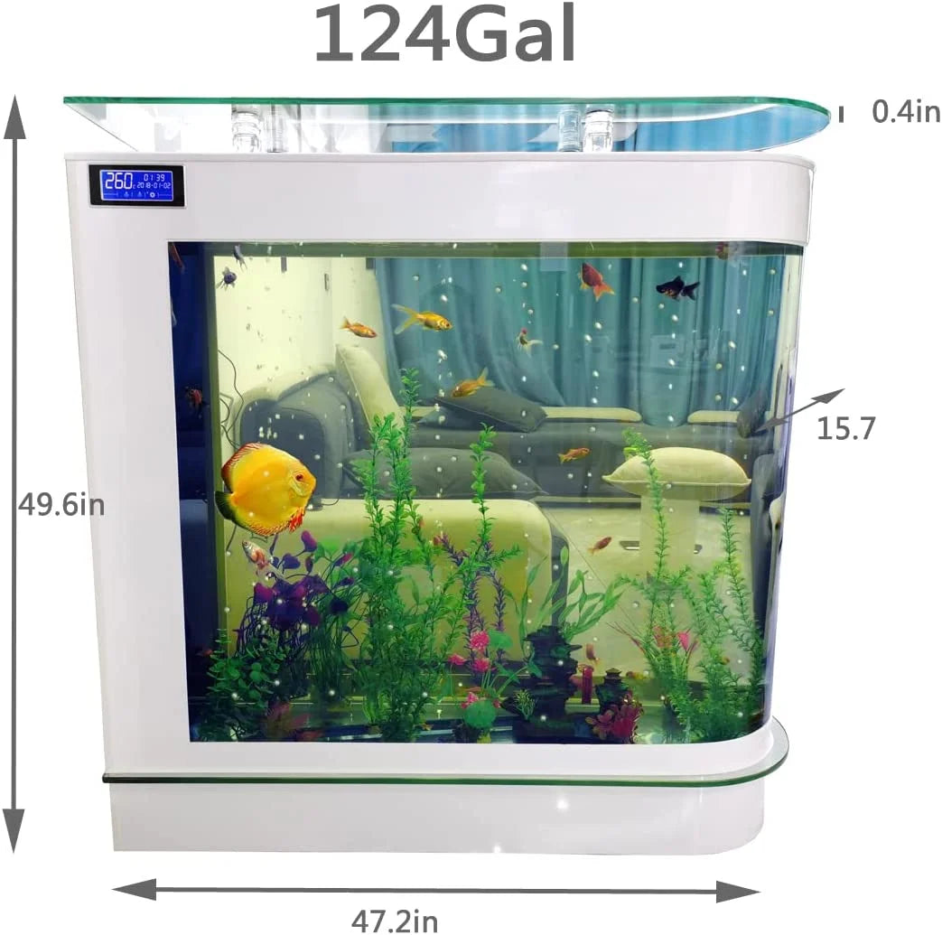 124Gal LED Aquarium Kit Large Glass Fish Tank I159281