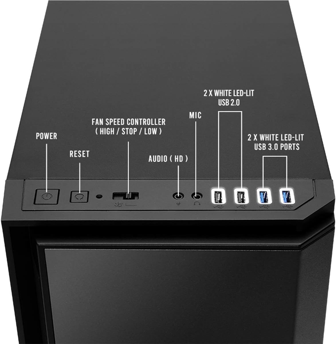 Mid-Tower PC Computer Case with Sound Dampening Panels C1498