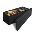 Black Memory Foam Folding Ottoman L387318