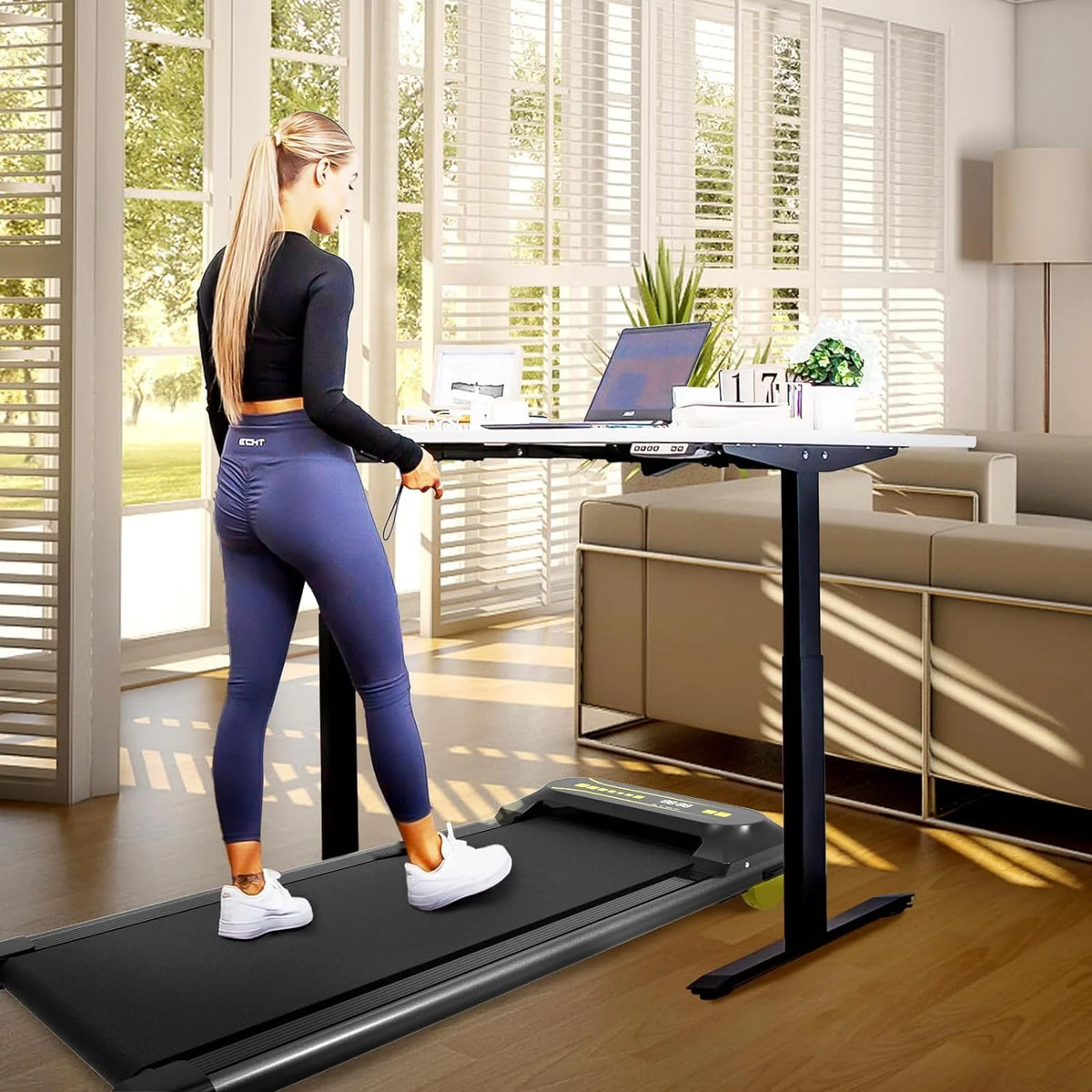 Portable Mini Treadmill with Remote Control Black N81521