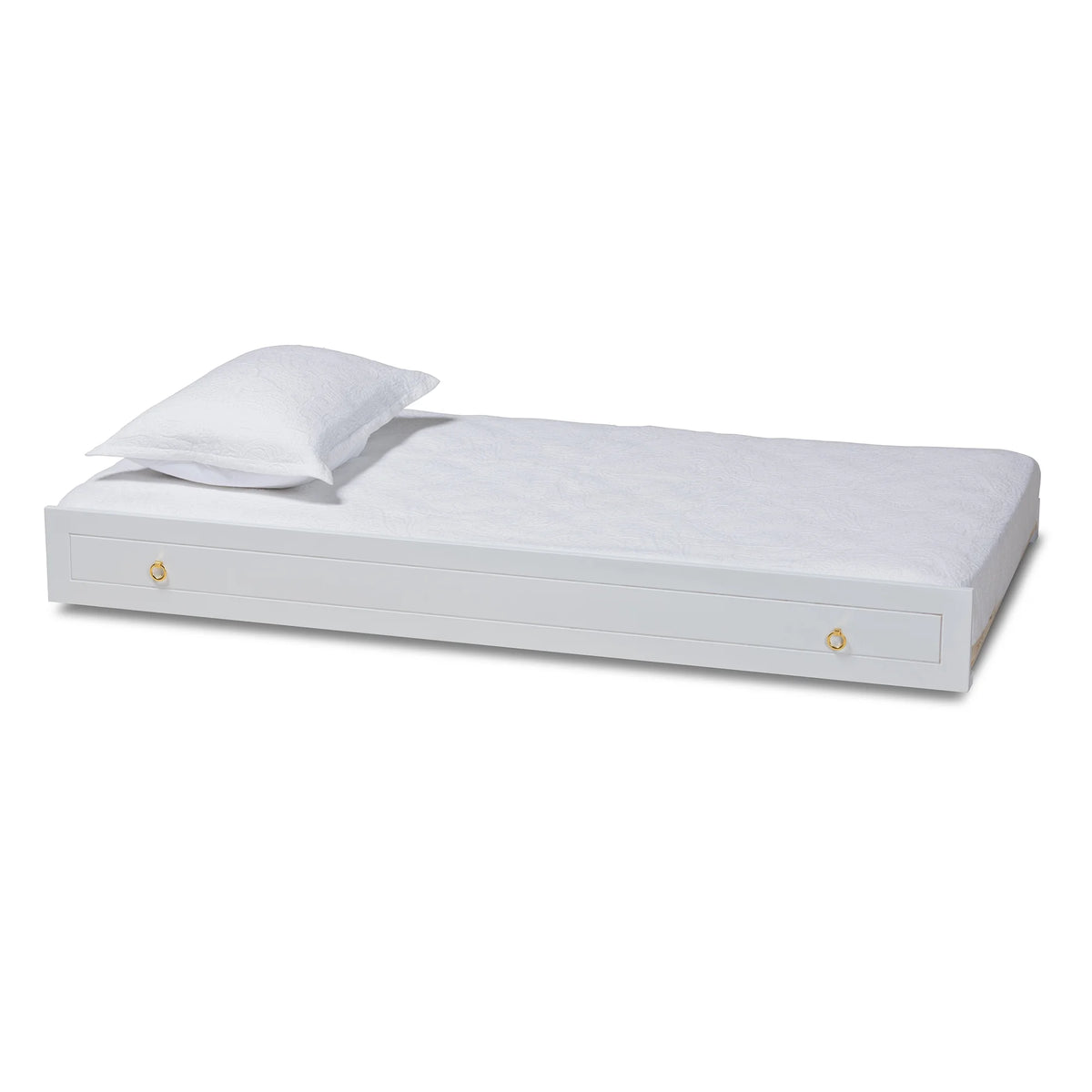 White Finished Wood Twin Size Trundle J184248