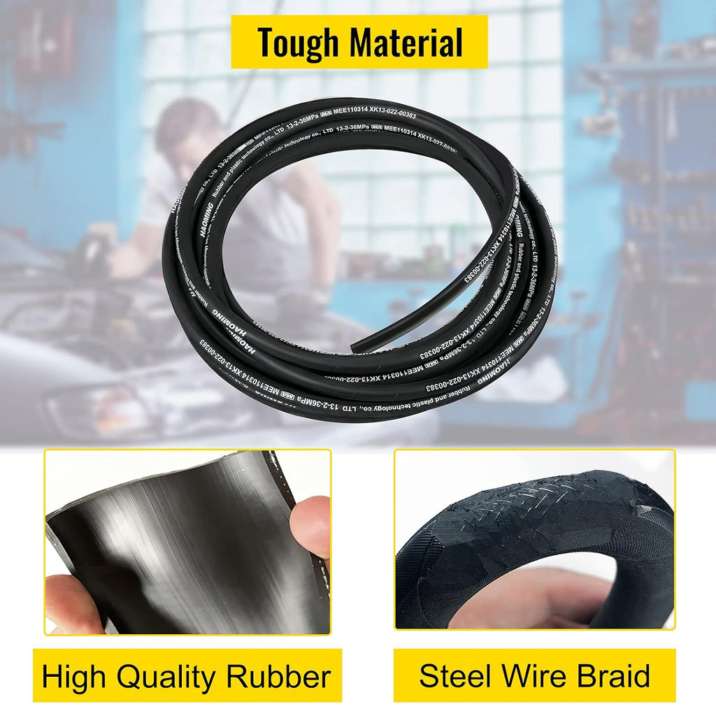 Hydraulic Hose 50 Feet 1/2 Inch 5000 PSI Pack of 2 V42976